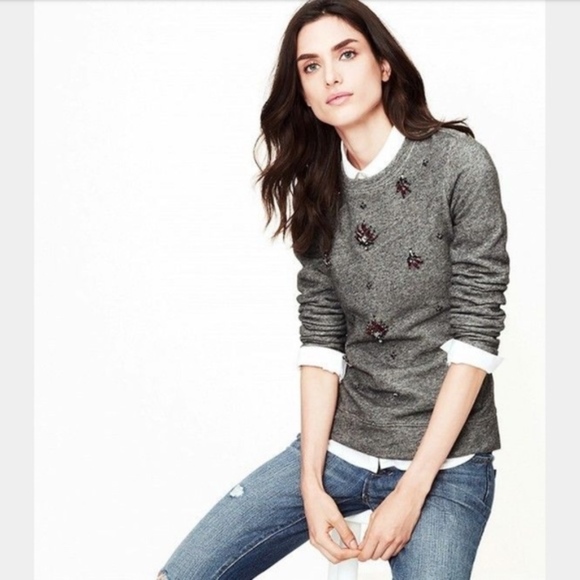 LOFT Tops - {LOFT} Jeweled Sweatshirt